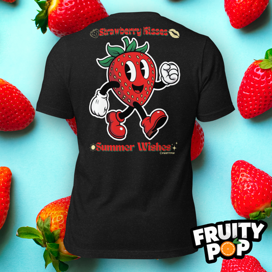 Embroidered Strawberry Stan- Strawberry Kisses Summer Wishes