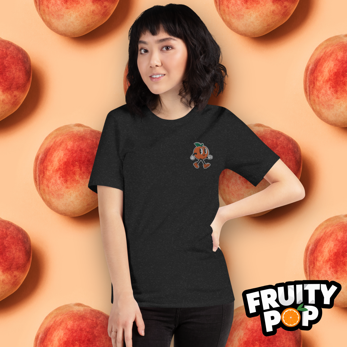 Embroidered Peach Pete- Peachy Dreams Ripe Schemes!