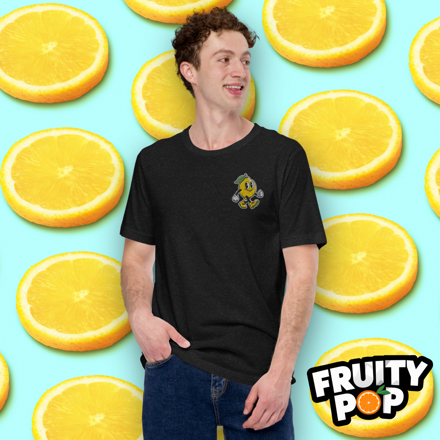 Embroidered Lemon Lenny- LEMON LEMON LEMON
