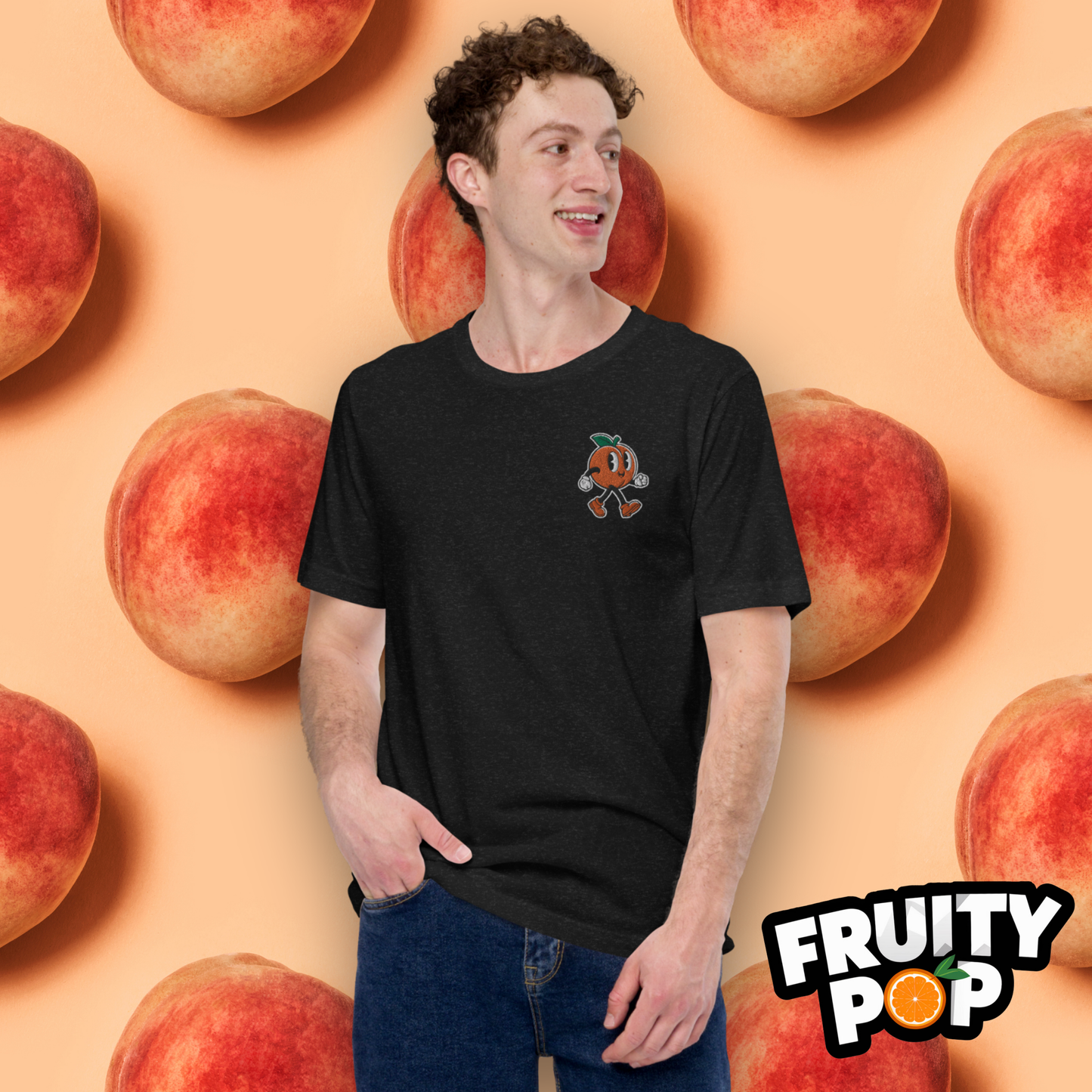 Embroidered Peach Pete- Peachy Dreams Ripe Schemes!