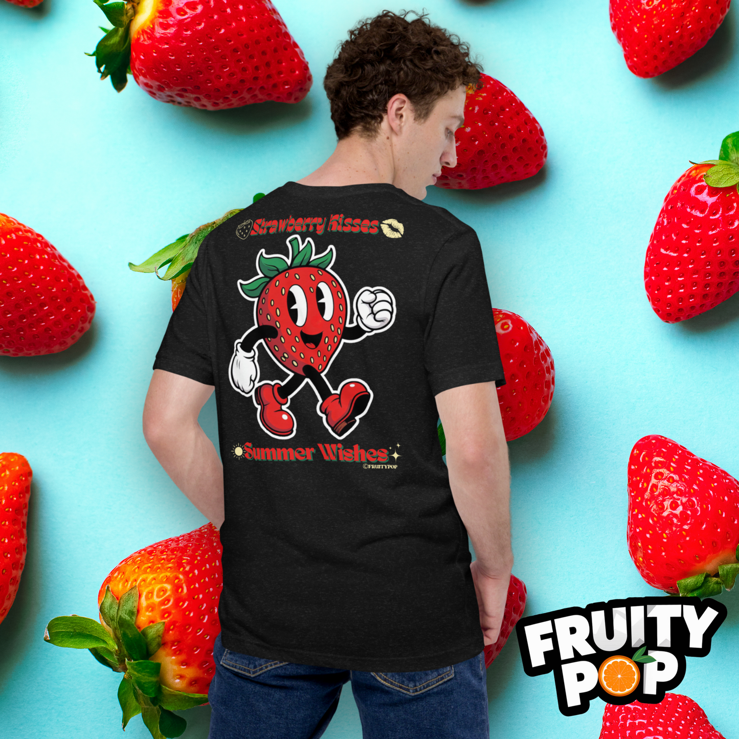Embroidered Strawberry Stan- Strawberry Kisses Summer Wishes