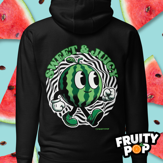 🍉 Melon Max- Sweet & Juicy Wavy Illusion Unisex Pullover Hoodie 🍉