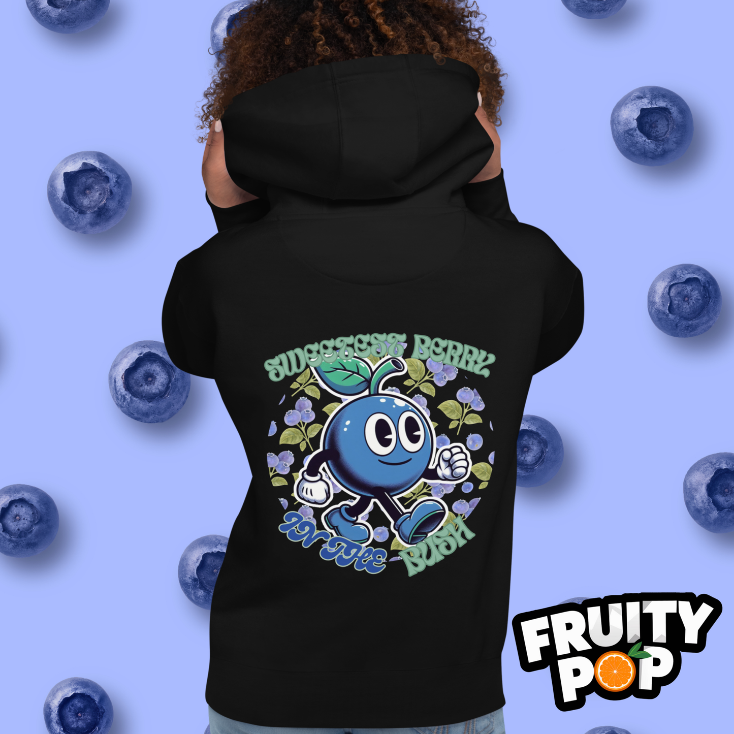 🍒💙 Blueberry Blake - Sweetest Berry In The Bush Unisex Pullover Hoodie 🍒💙