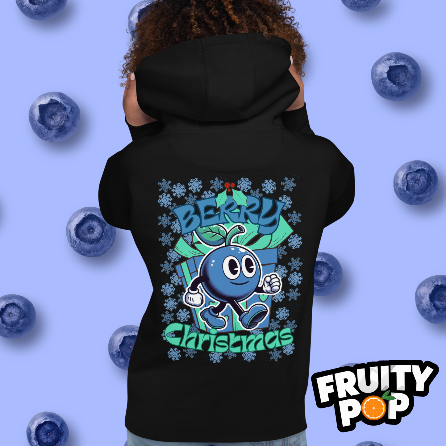 🍒💙 Blueberry Blake - Berry Christmas Unisex Pullover Hoodie 🍒💙