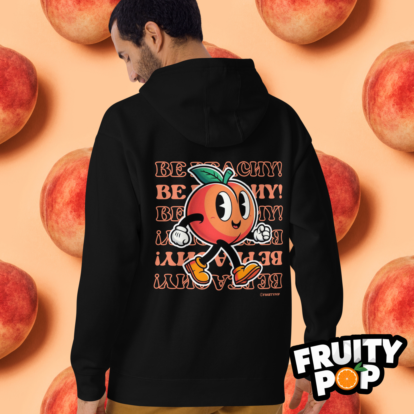 🍑 Peach Pete- Hollow Be Peachy Be Peachy Unisex Pullover Hoodie 🍑