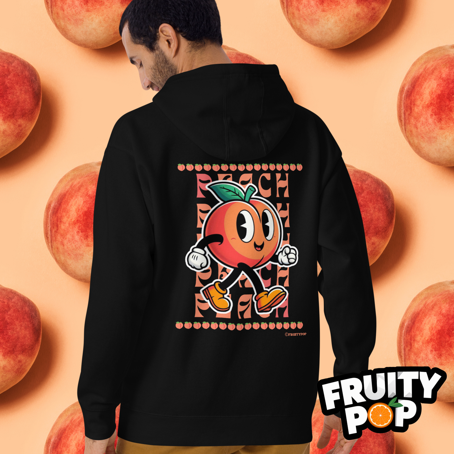 🍑 Peach Pete- PEACH PEACH PEACH Unisex Pullover Hoodie 🍑