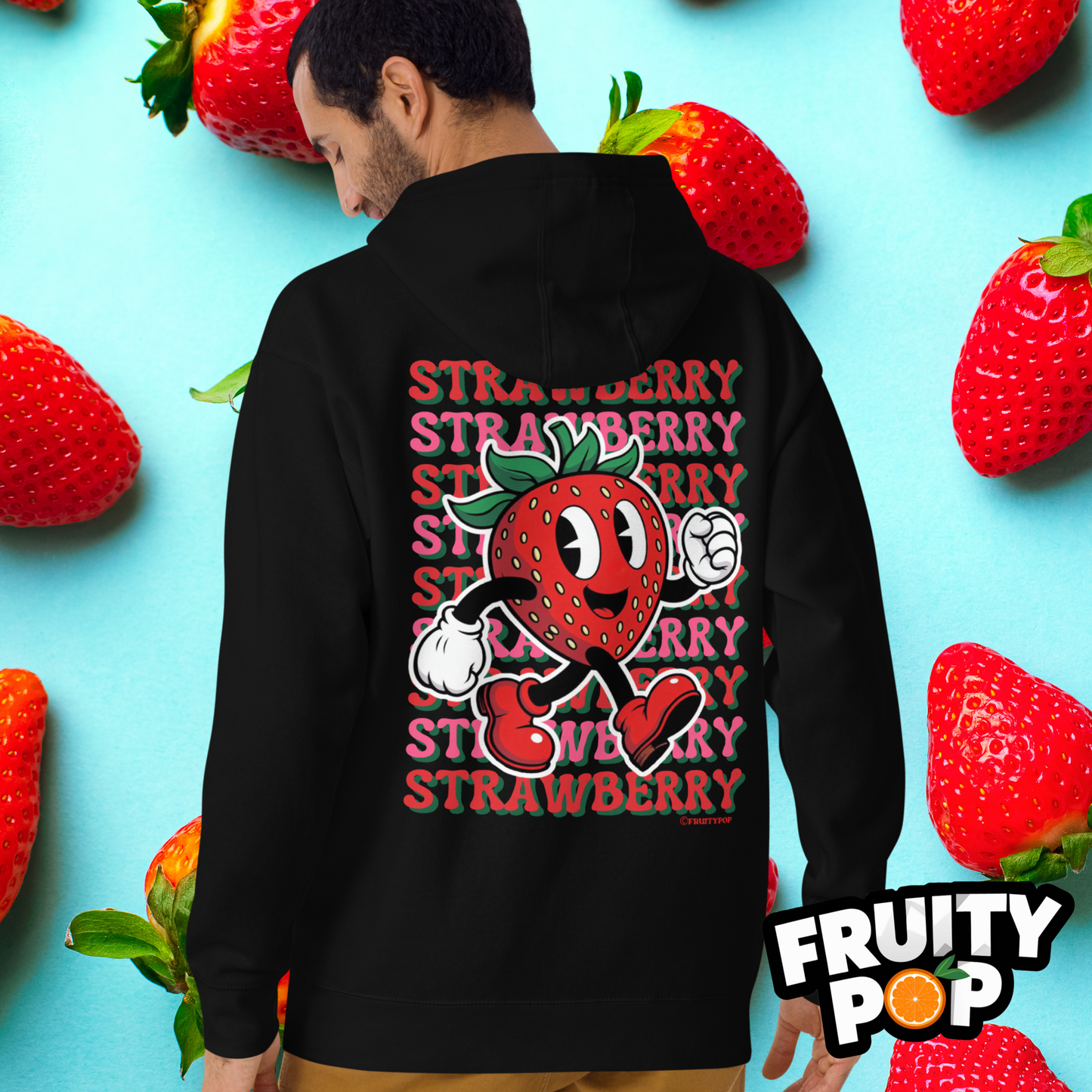 🍓 Strawberry Stan- STRAWBERRY STRAWBERRY STRAWBERRY Unisex Pullover Hoodie 🍓
