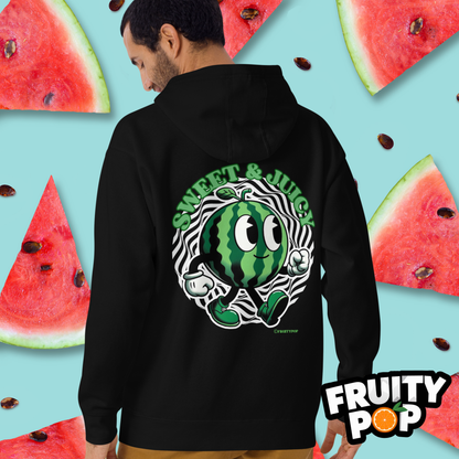 🍉 Melon Max- Sweet & Juicy Wavy Illusion Unisex Pullover Hoodie 🍉