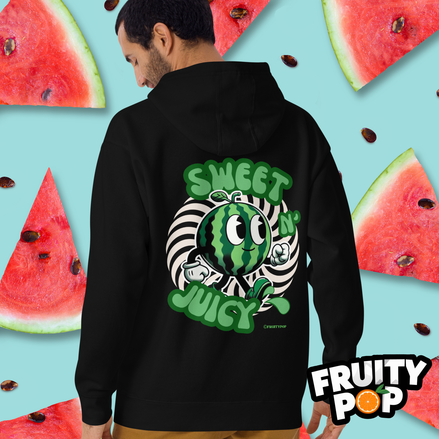 🍉 Melon Max- Sweet N' Juicy Circle Illusion Unisex Pullover Hoodie 🍉
