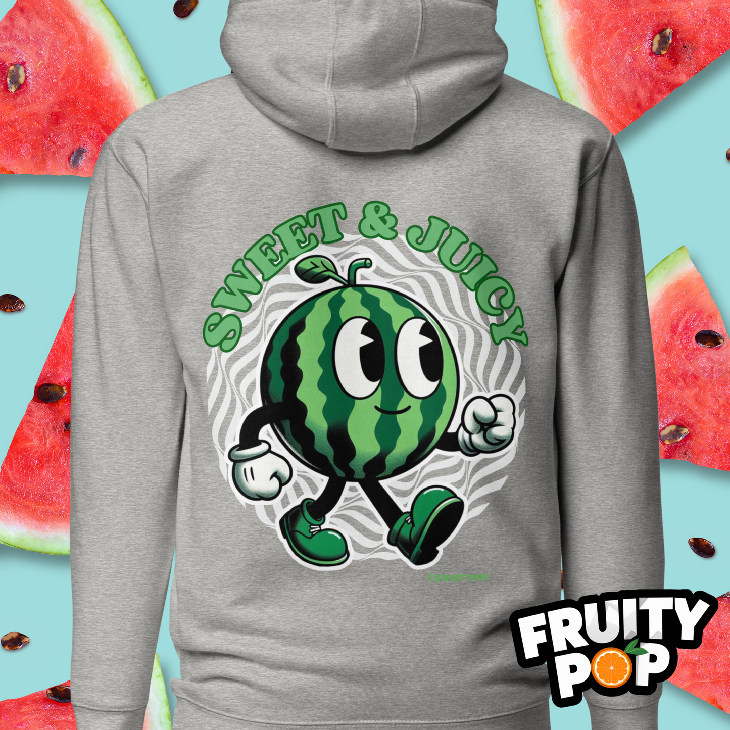 🍉 Melon Max- Sweet & Juicy Wavy Illusion Unisex Pullover Hoodie 🍉
