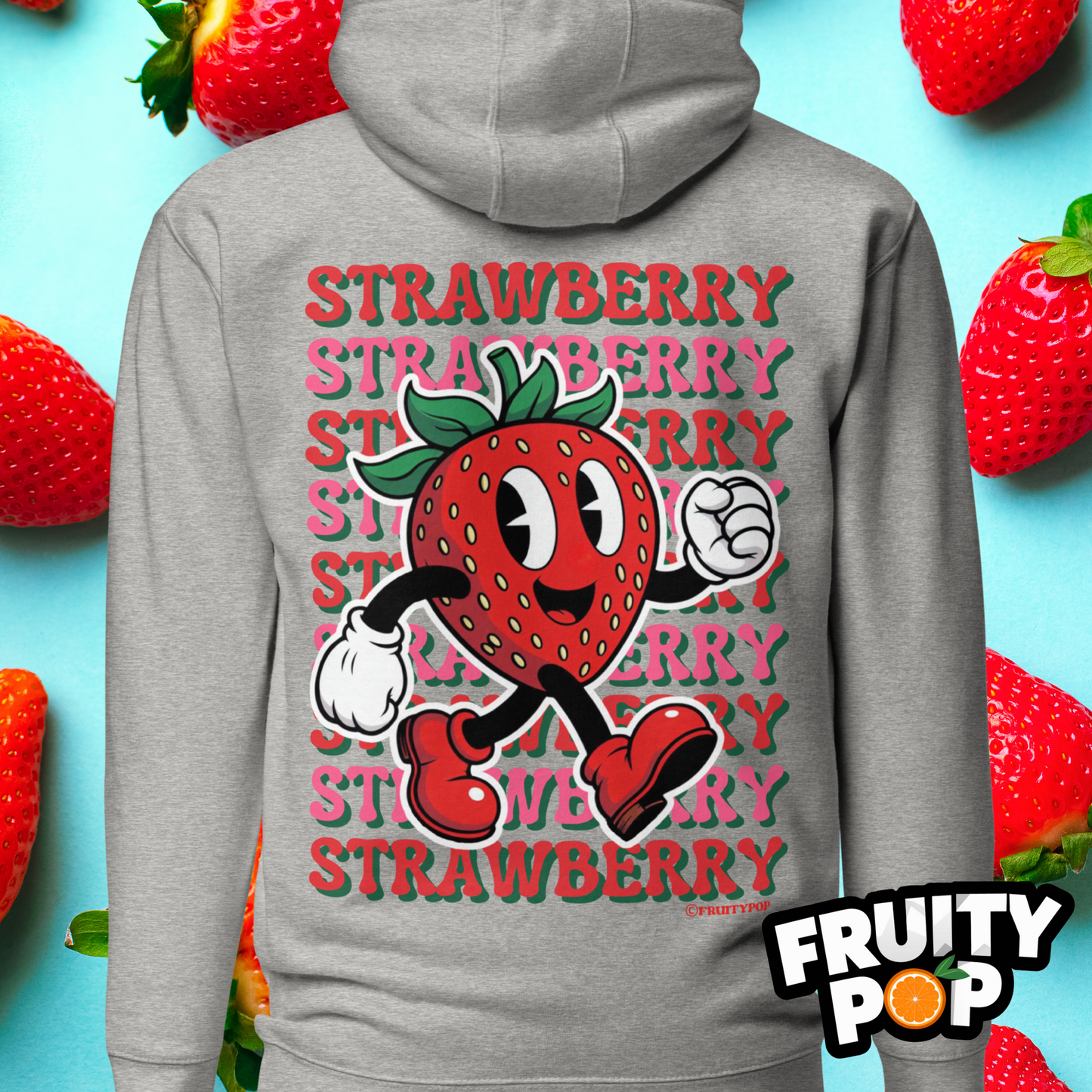 🍓 Strawberry Stan- STRAWBERRY STRAWBERRY STRAWBERRY Unisex Pullover Hoodie 🍓