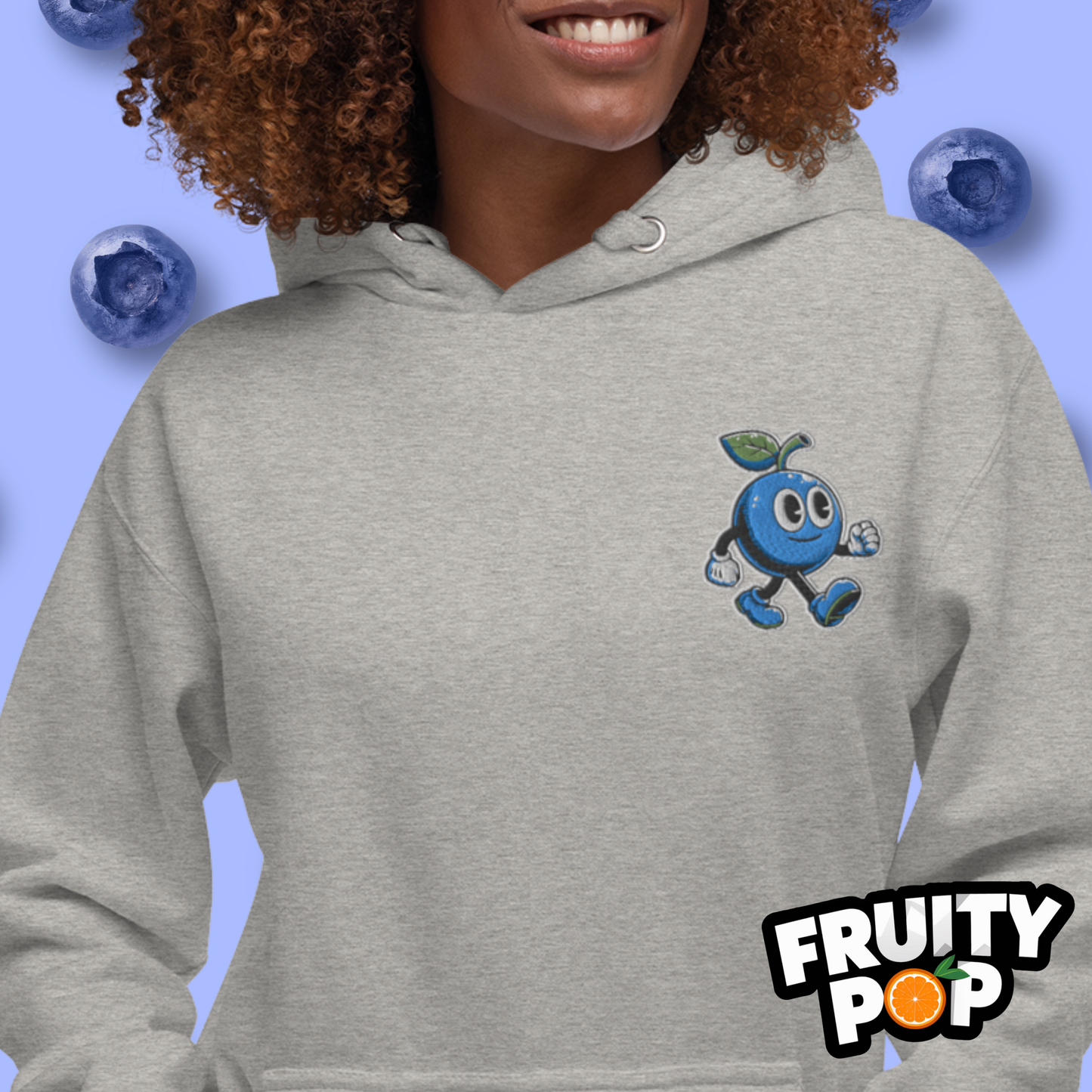 🍒💙 Blueberry Blake - Sweetest Berry In The Bush Wreath Unisex Pullover Hoodie 🍒💙