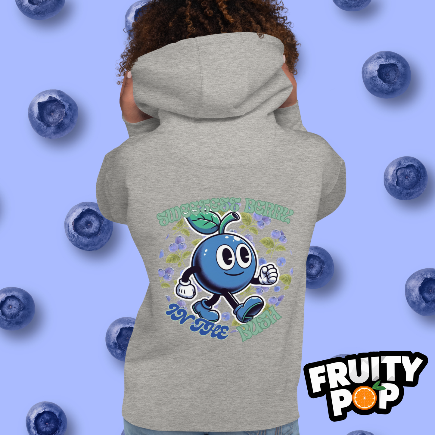 🍒💙 Blueberry Blake - Sweetest Berry In The Bush Unisex Pullover Hoodie 🍒💙