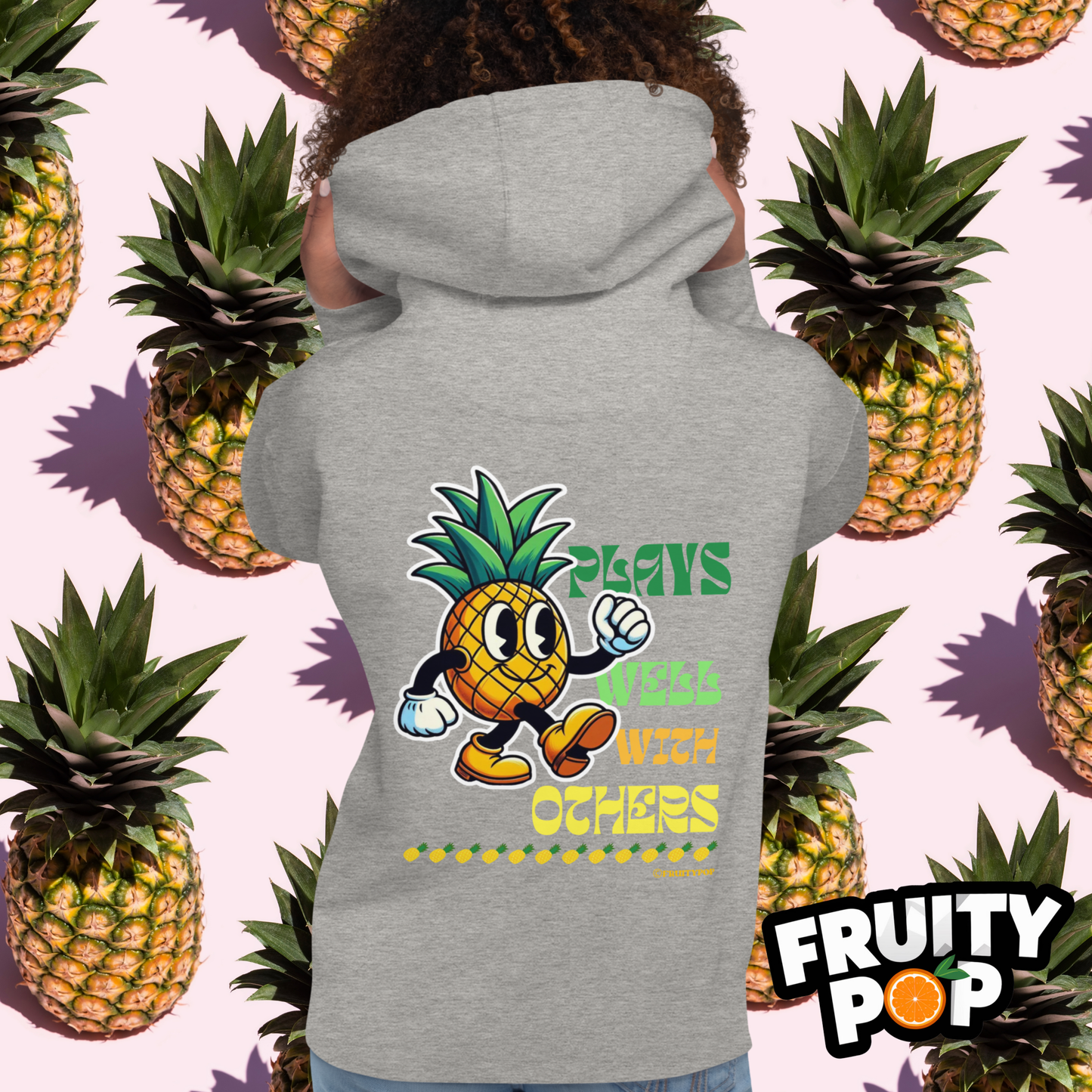 🍍 Pineapple Perry- Plays Well With Others Unisex Pullover Hoodie 🍍