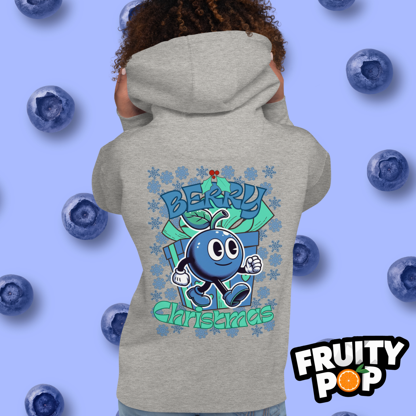 🍒💙 Blueberry Blake - Berry Christmas Unisex Pullover Hoodie 🍒💙