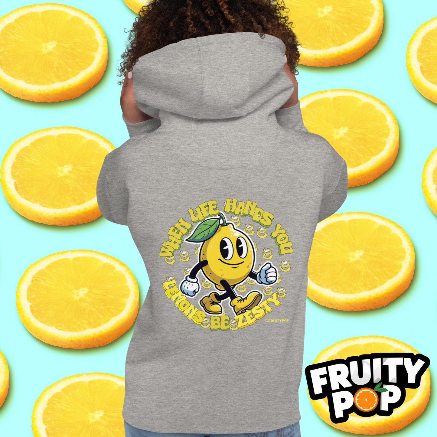🍋 Lemon Lenny- When Life Hands You Lemons Be Zesty Unisex Pullover Hoodie 🍋