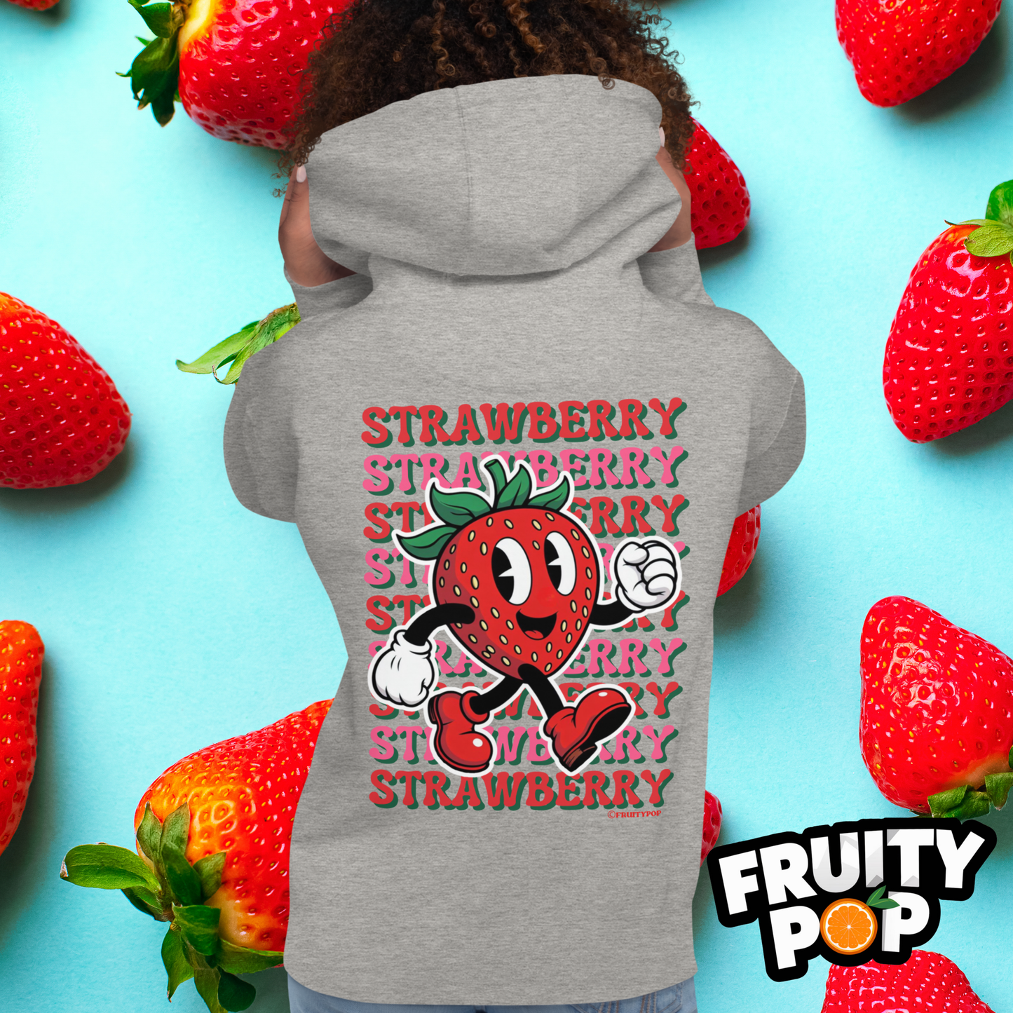 🍓 Strawberry Stan- STRAWBERRY STRAWBERRY STRAWBERRY Unisex Pullover Hoodie 🍓