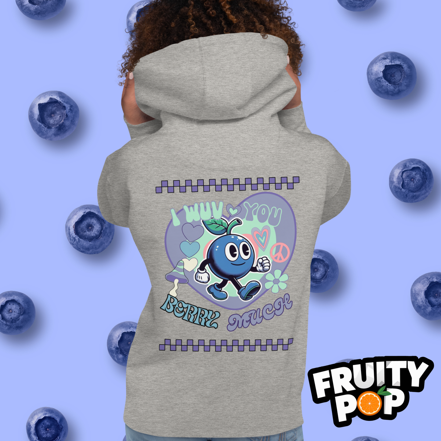 🍒💙 Blueberry Blake - I Wuv You Berry Much Kennedy Edition Unisex Pullover Hoodie 🍒💙