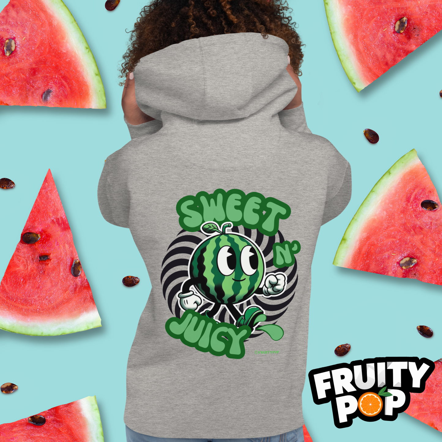 🍉Melon Max- Sweet N' Juicy Circle Illusion Light Unisex Pullover Hoodie 🍉