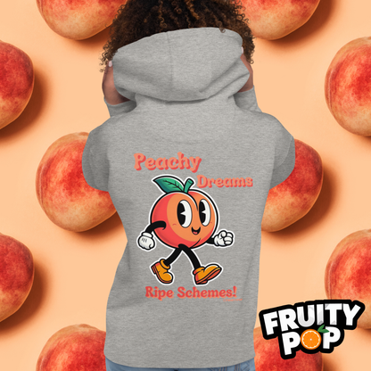 🍑 Peach Pete- Peachy Dreams Ripe Schemes! Unisex Pullover Hoodie 🍑