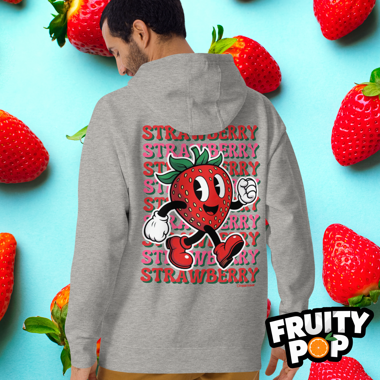 🍓 Strawberry Stan- STRAWBERRY STRAWBERRY STRAWBERRY Unisex Pullover Hoodie 🍓