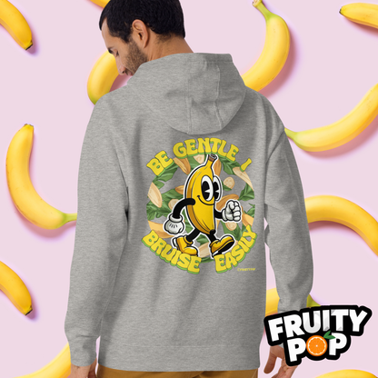 🍌 Banana Billy- Be Gentle I Bruise Easily Unisex Pullover Hoodie 🍌