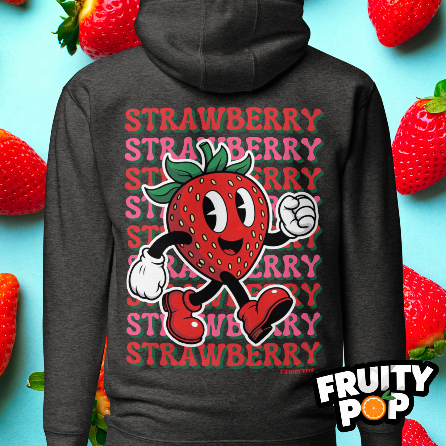 🍓 Strawberry Stan- STRAWBERRY STRAWBERRY STRAWBERRY Unisex Pullover Hoodie 🍓