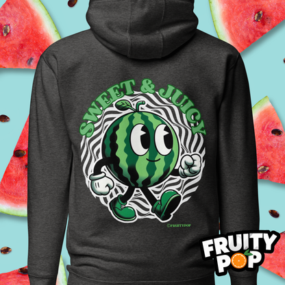 🍉 Melon Max- Sweet & Juicy Wavy Illusion Unisex Pullover Hoodie 🍉