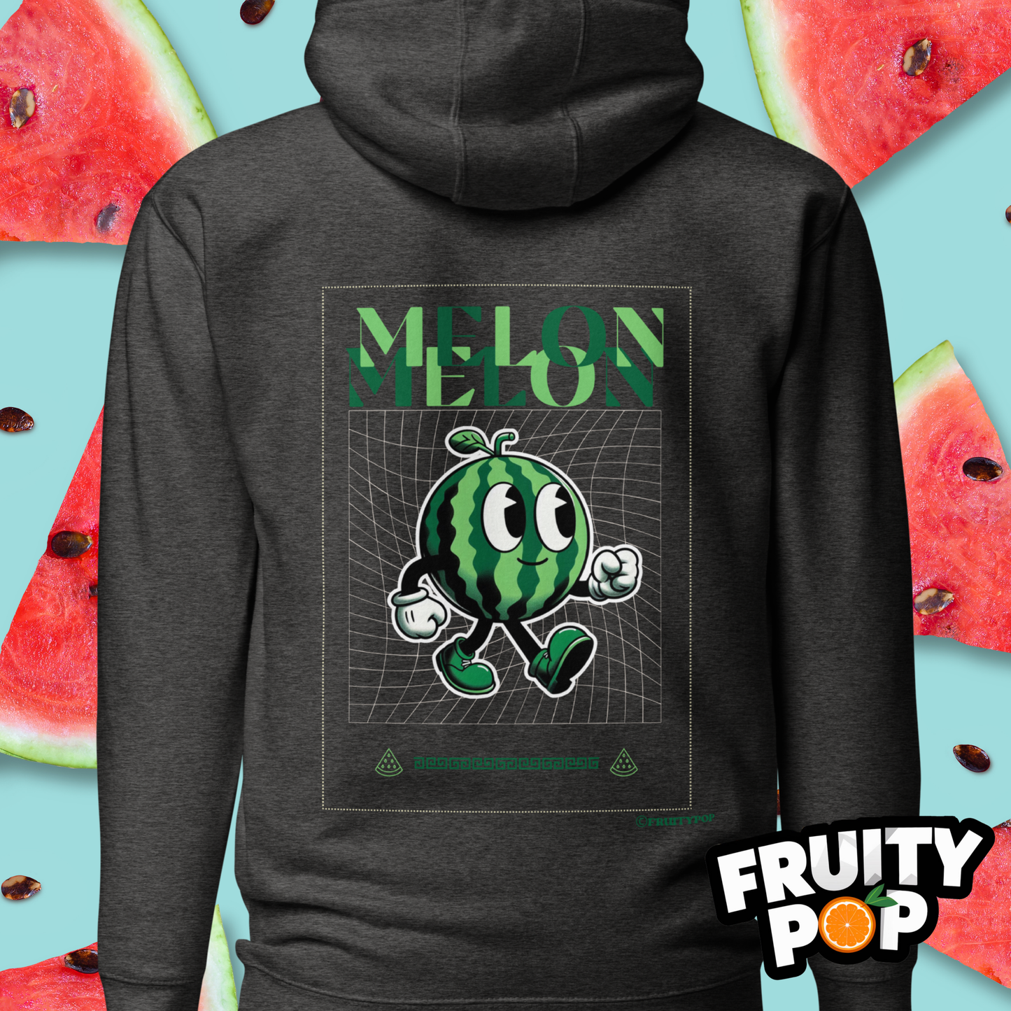 🍉 Melon Max- Melon Melon Futuristic Unisex Pullover Hoodie 🍉