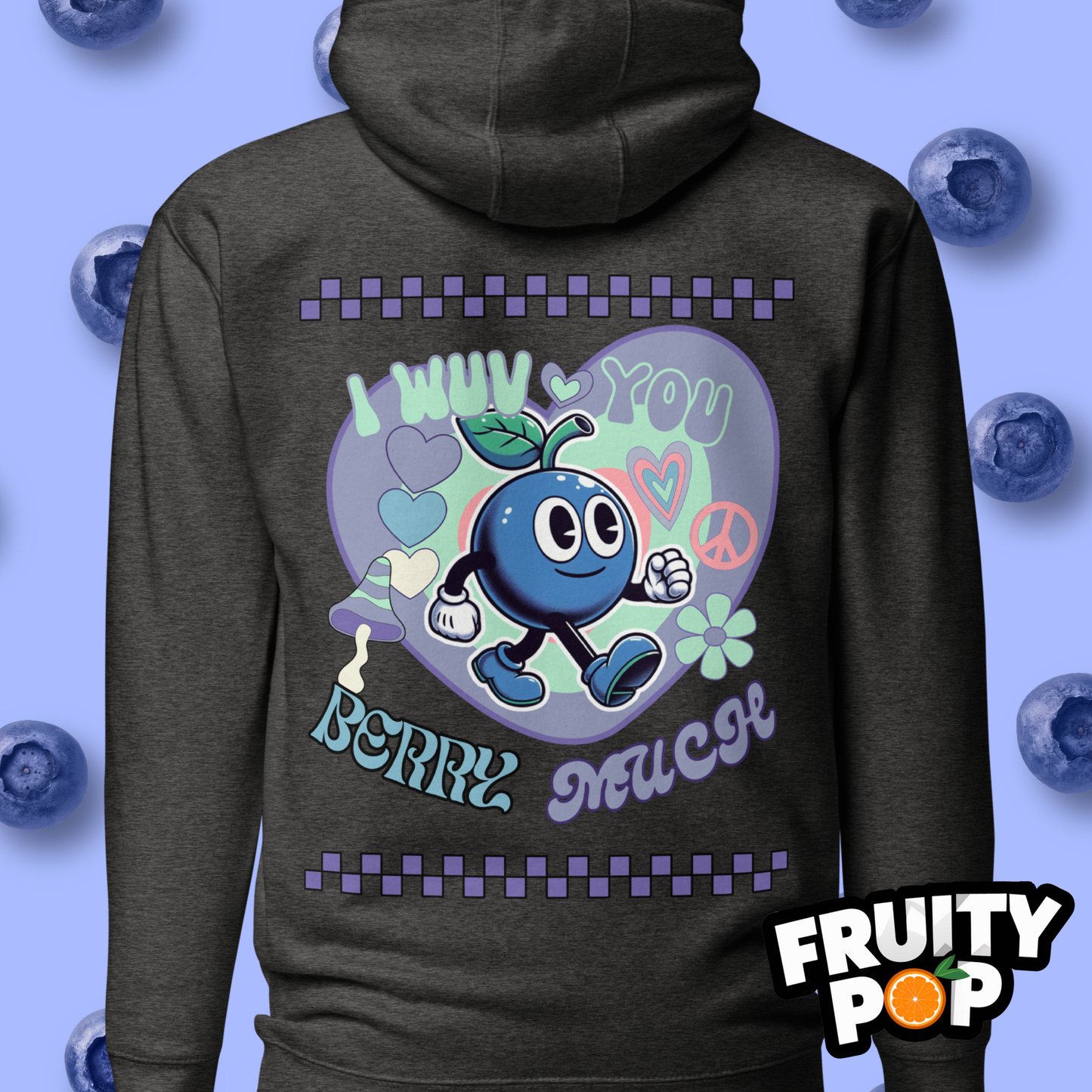 🍒💙 Blueberry Blake - I Wuv You Berry Much Kennedy Edition Unisex Pullover Hoodie 🍒💙