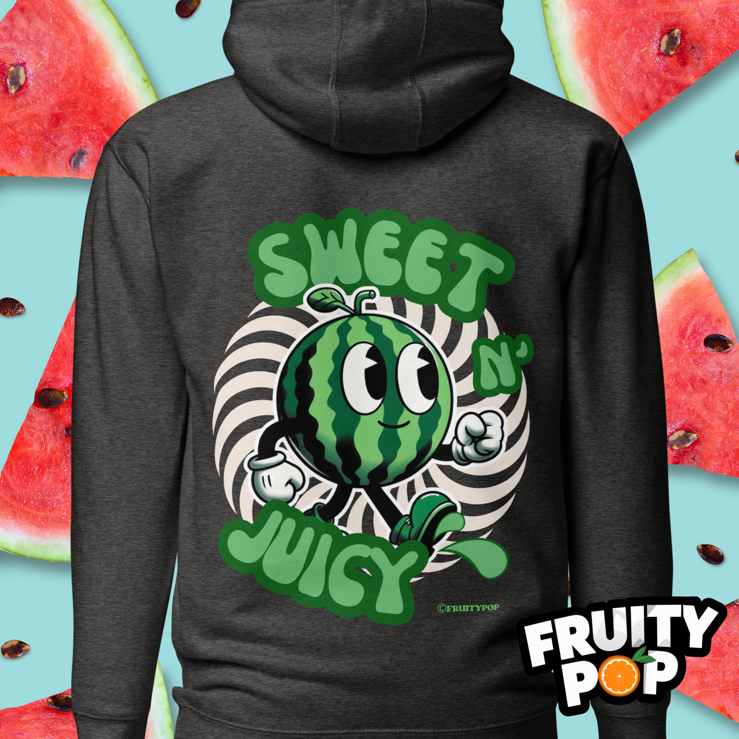 🍉 Melon Max- Sweet N' Juicy Circle Illusion Unisex Pullover Hoodie 🍉