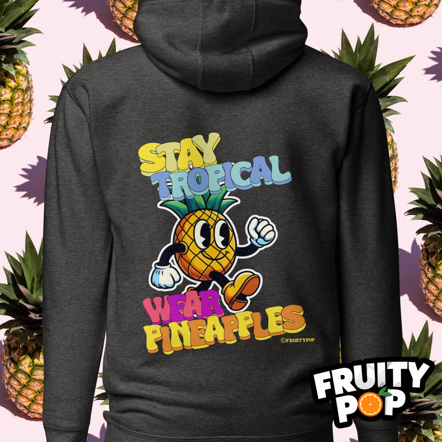 🍍 Pineapple Perry- Stay Tropical Wear Pineapples Unisex Pullover Hoodie 🍍