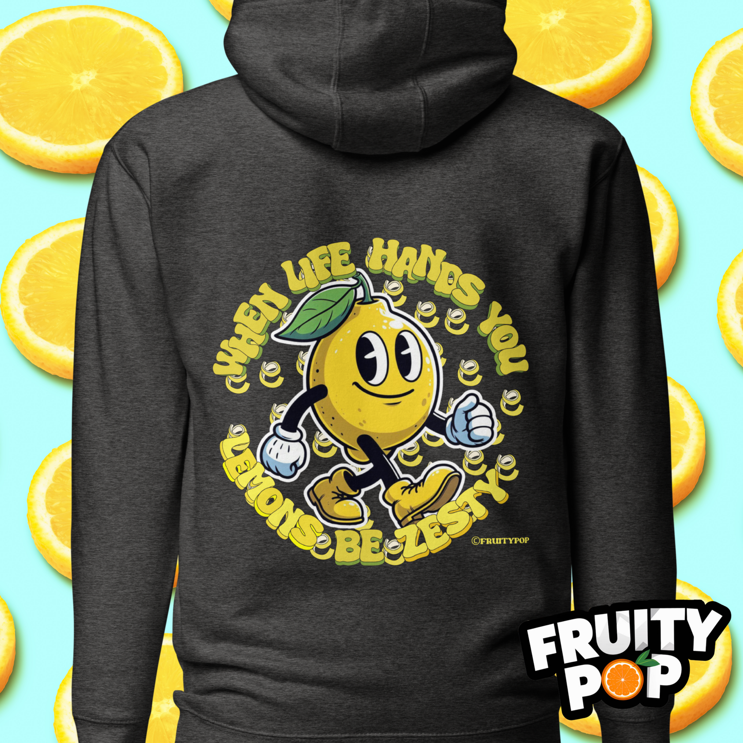 🍋 Lemon Lenny- When Life Hands You Lemons Be Zesty Unisex Pullover Hoodie 🍋