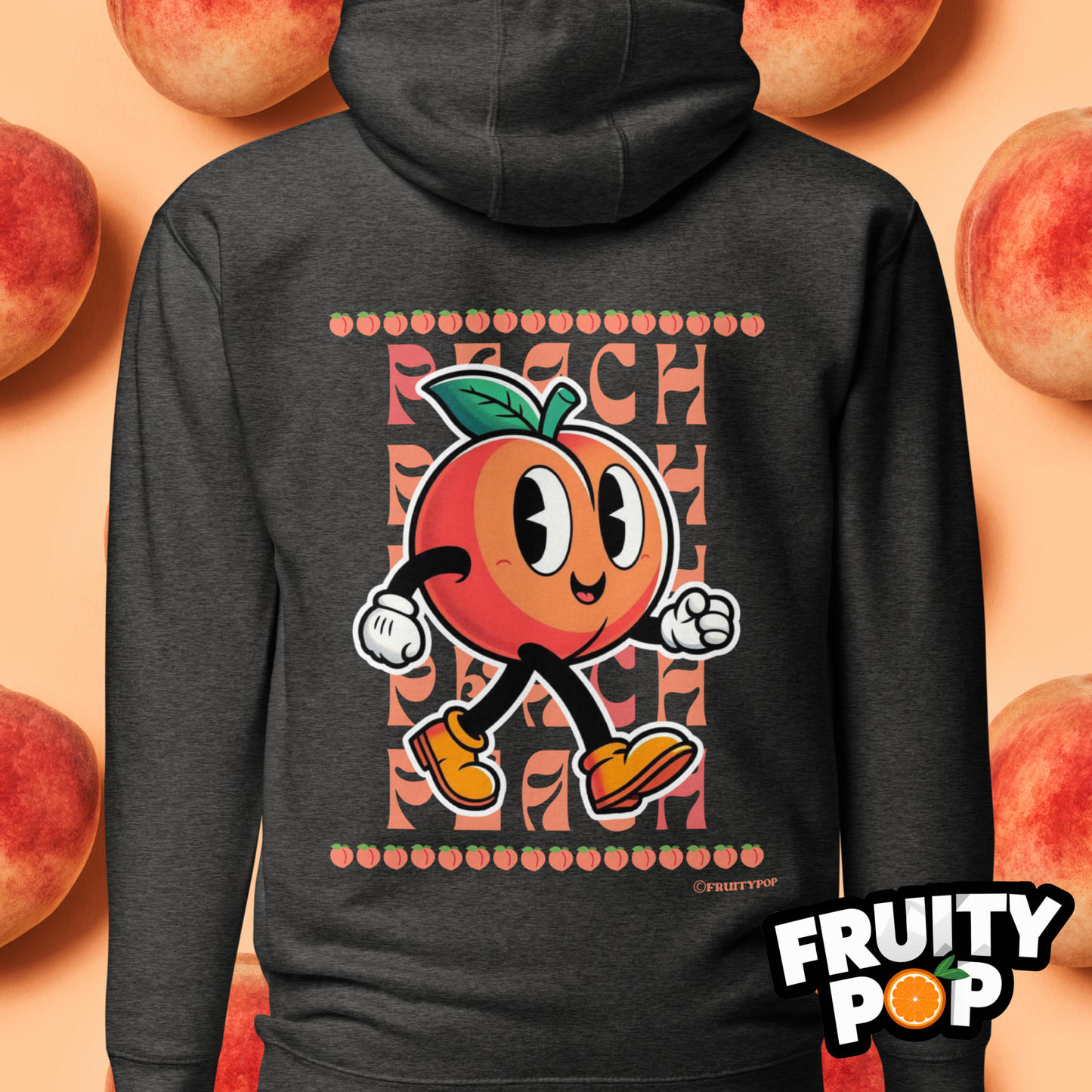 🍑 Peach Pete- PEACH PEACH PEACH Unisex Pullover Hoodie 🍑