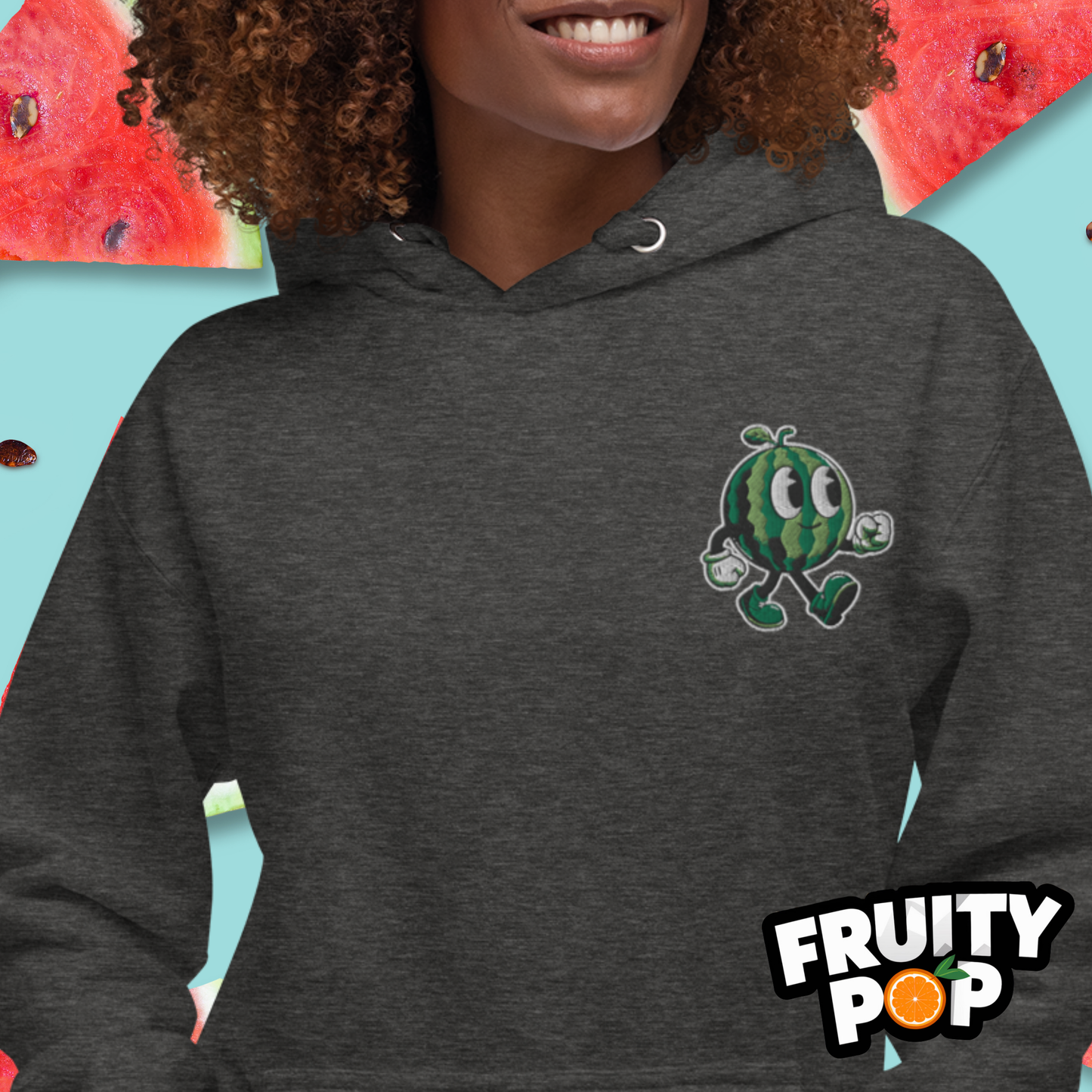 🍉 Melon Max- Sweet & Juicy Wavy Illusion Unisex Pullover Hoodie 🍉