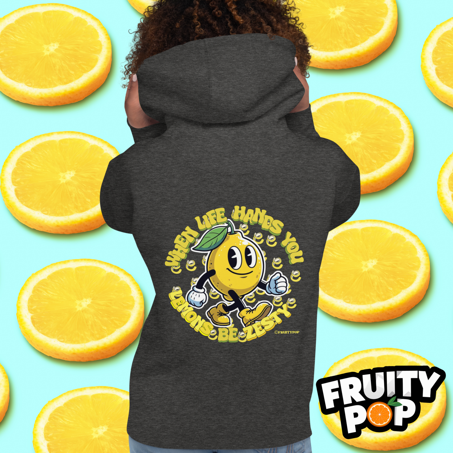 🍋 Lemon Lenny- When Life Hands You Lemons Be Zesty Unisex Pullover Hoodie 🍋