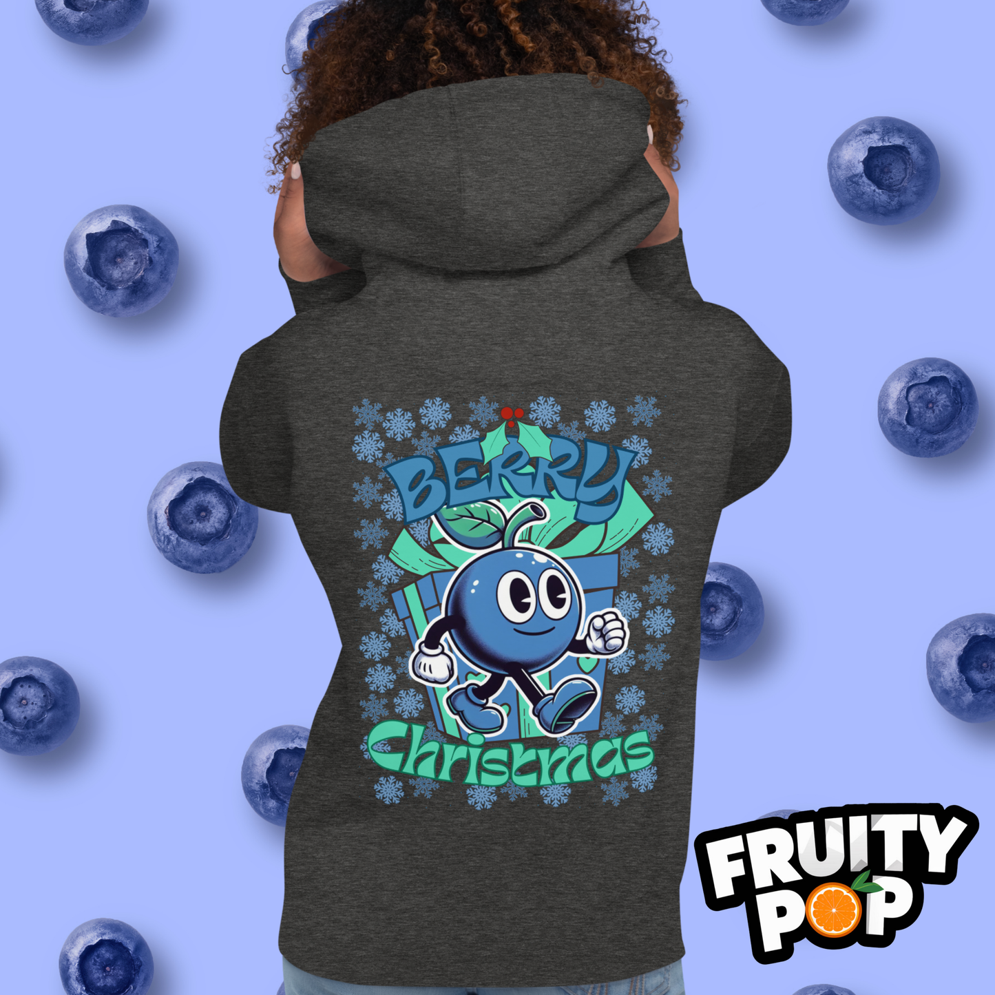 🍒💙 Blueberry Blake - Berry Christmas Unisex Pullover Hoodie 🍒💙
