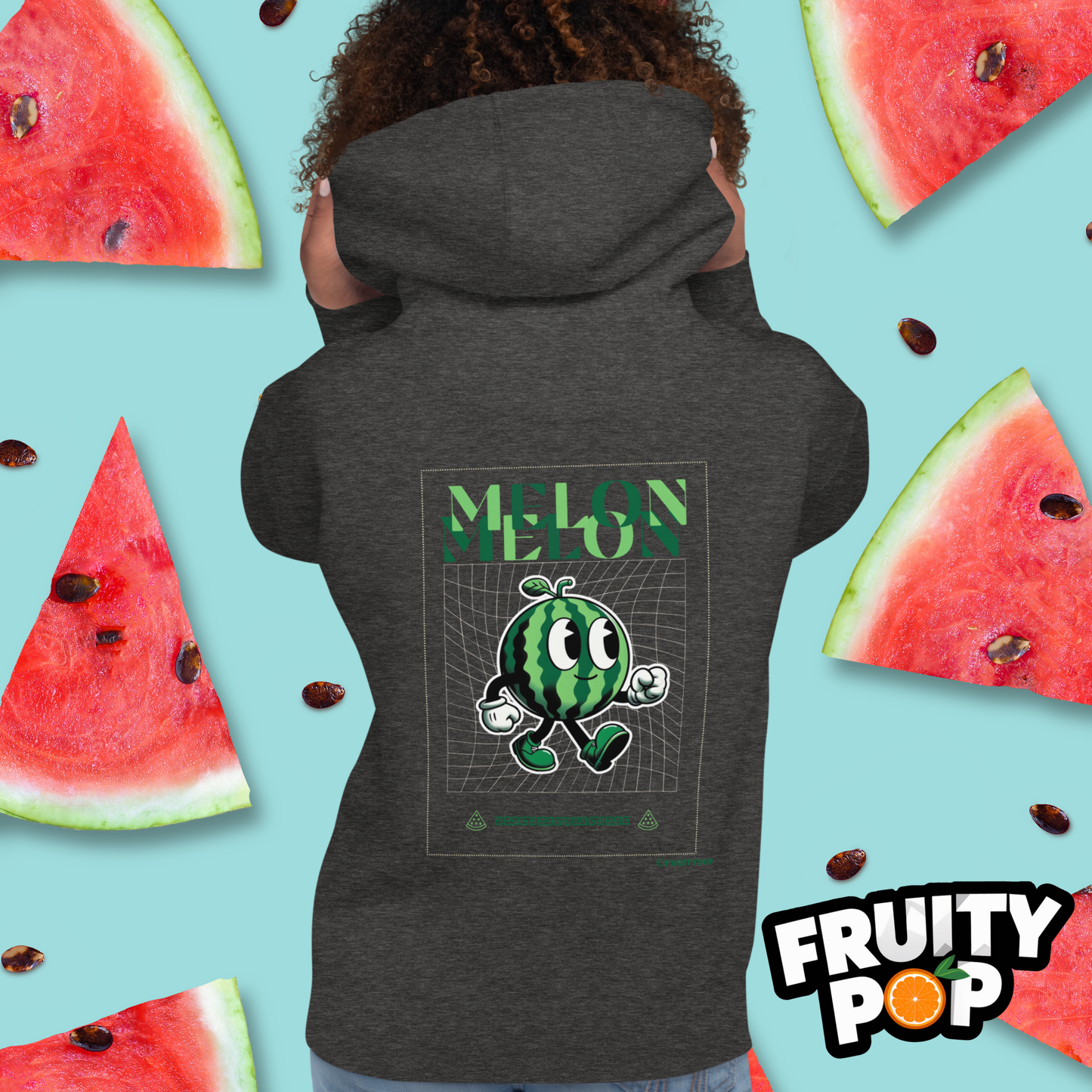 🍉 Melon Max- Melon Melon Futuristic Unisex Pullover Hoodie 🍉
