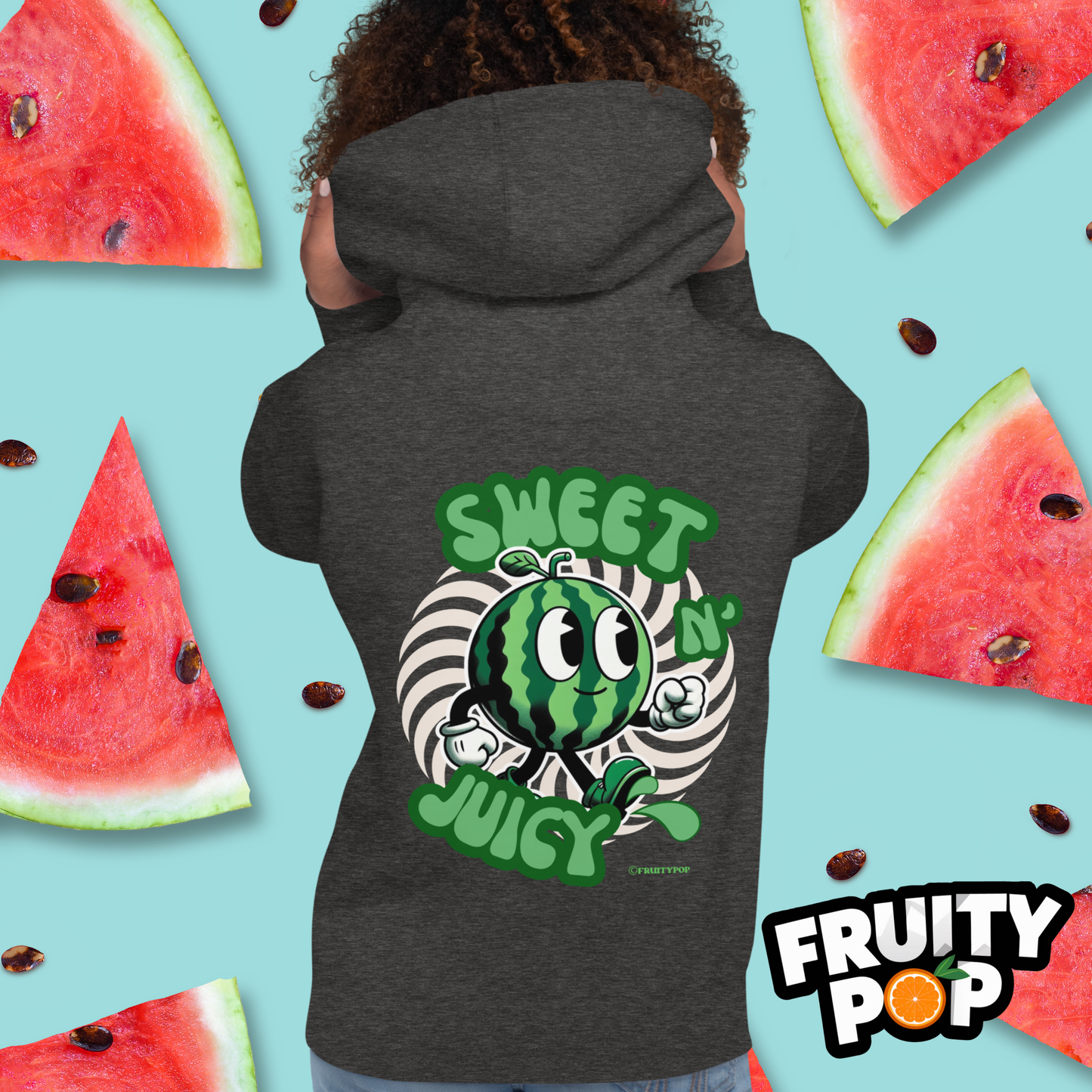 🍉 Melon Max- Sweet N' Juicy Circle Illusion Unisex Pullover Hoodie 🍉