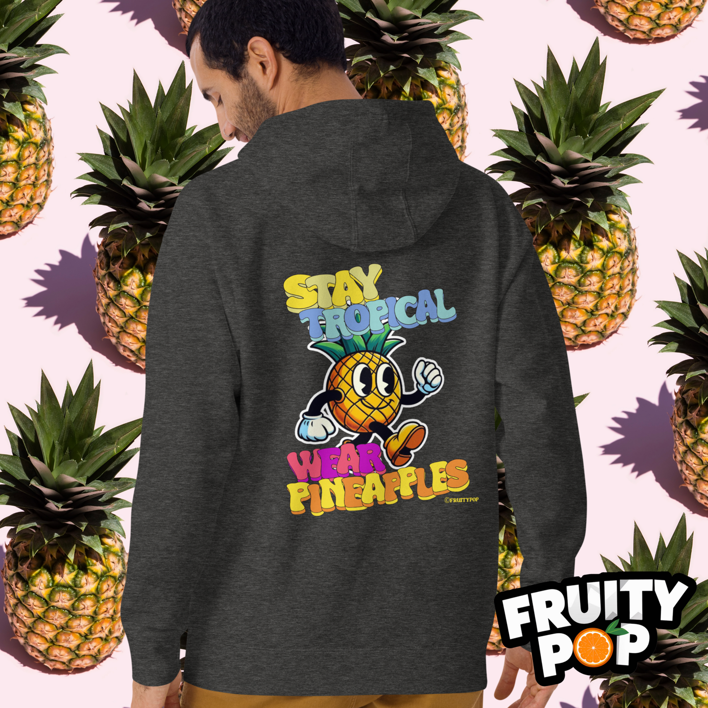 🍍 Pineapple Perry- Stay Tropical Wear Pineapples Unisex Pullover Hoodie 🍍