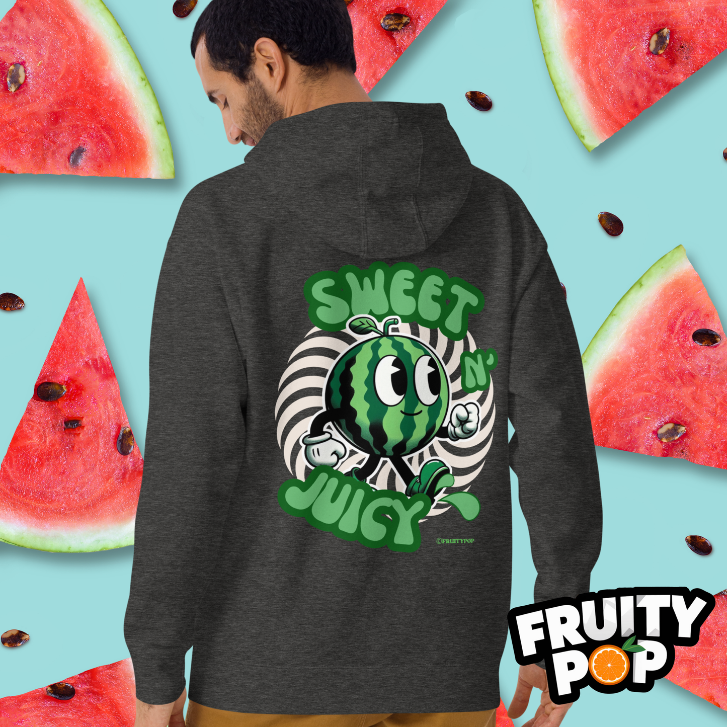 🍉 Melon Max- Sweet N' Juicy Circle Illusion Unisex Pullover Hoodie 🍉