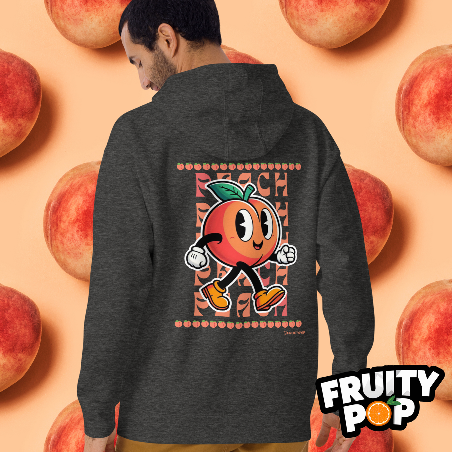 🍑 Peach Pete- PEACH PEACH PEACH Unisex Pullover Hoodie 🍑