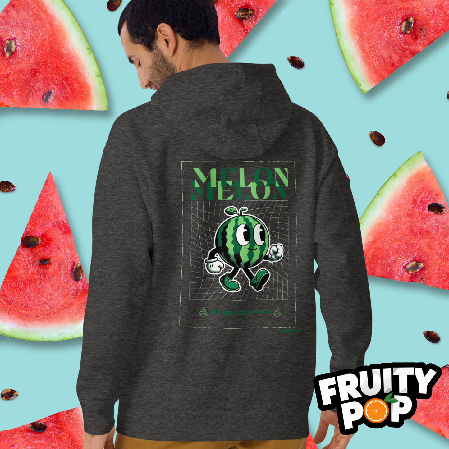🍉 Melon Max- Melon Melon Futuristic Unisex Pullover Hoodie 🍉