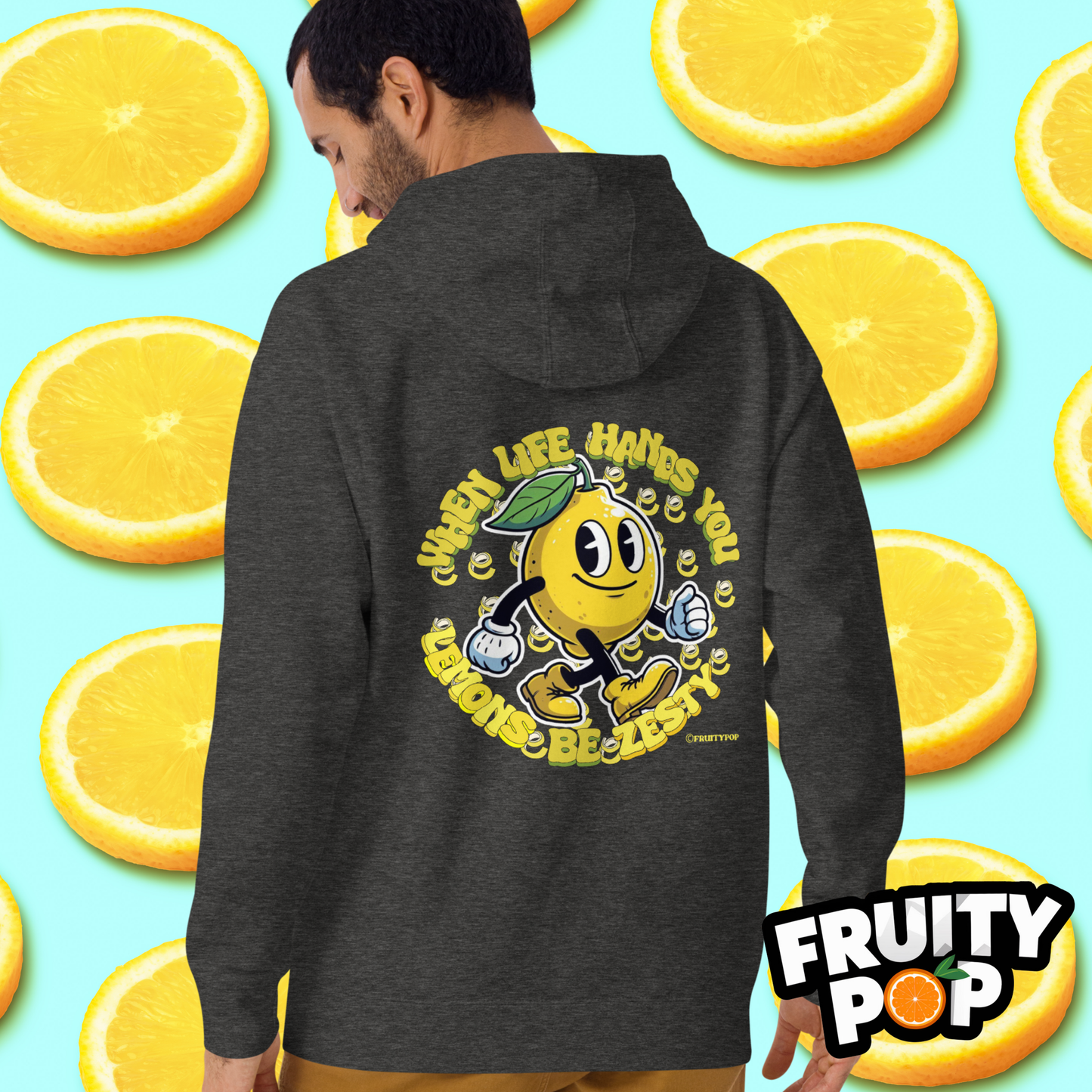 🍋 Lemon Lenny- When Life Hands You Lemons Be Zesty Unisex Pullover Hoodie 🍋