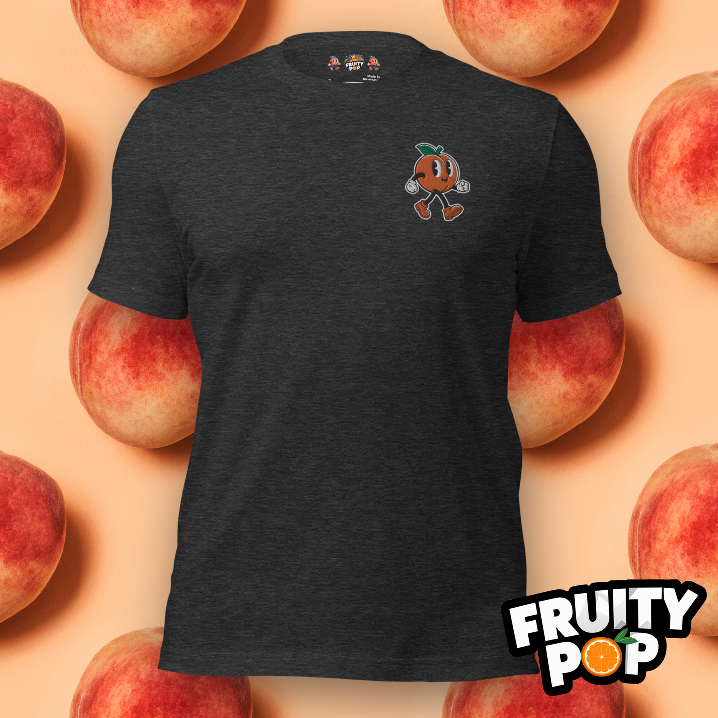 Embroidered Peach Pete- Peachy Dreams Ripe Schemes!