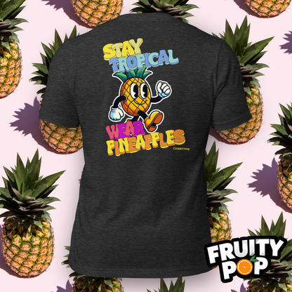 Embroidered Pineapple Perry- Stay Tropical Wear Pineapples