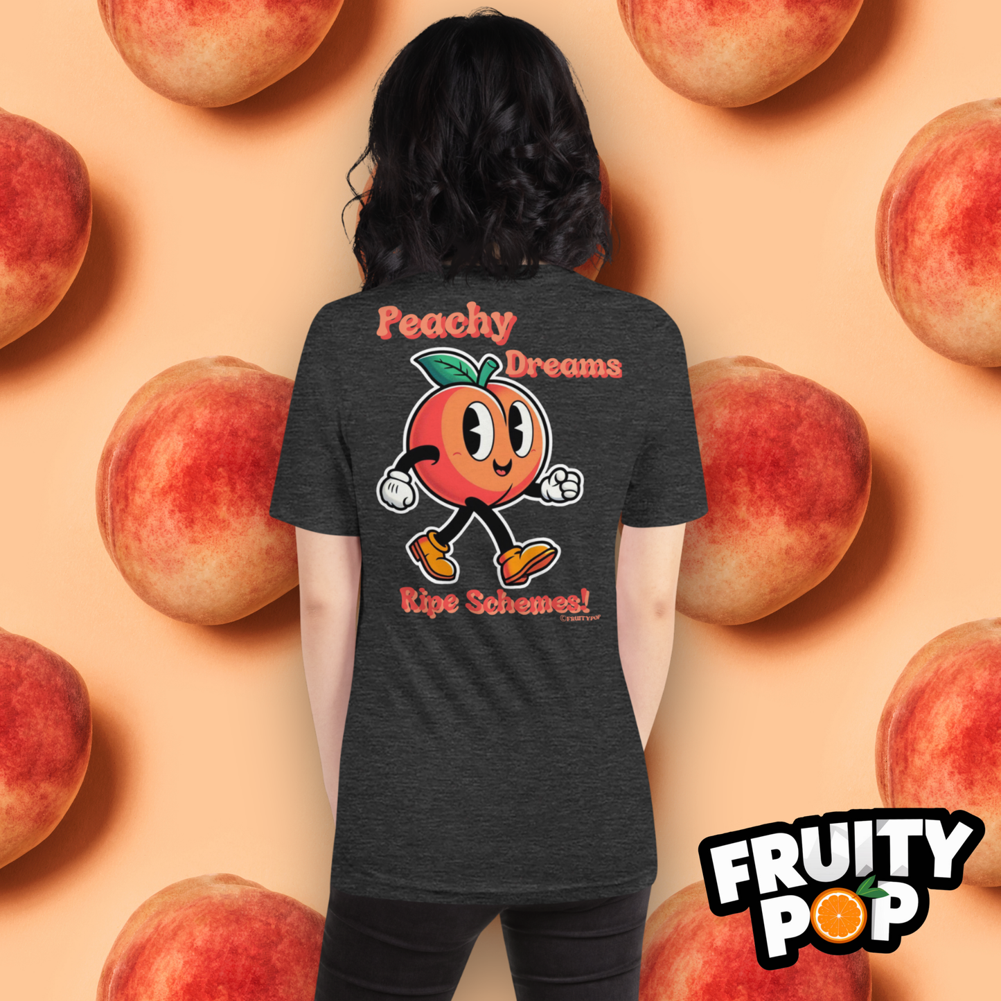 Embroidered Peach Pete- Peachy Dreams Ripe Schemes!