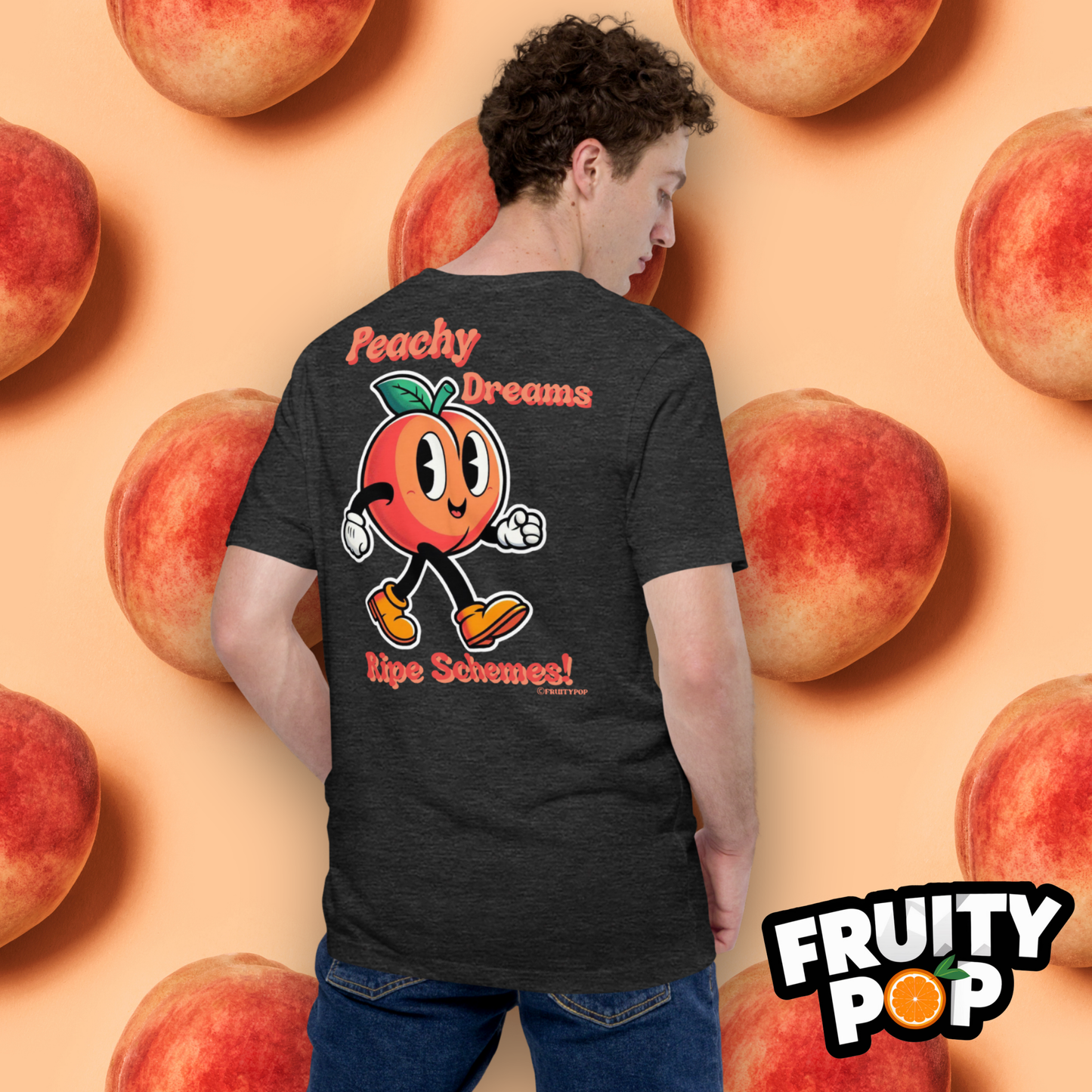 Embroidered Peach Pete- Peachy Dreams Ripe Schemes!