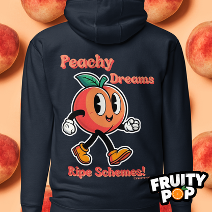 🍑 Peach Pete- Peachy Dreams Ripe Schemes! Unisex Pullover Hoodie 🍑