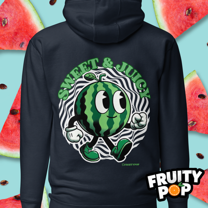 🍉 Melon Max- Sweet & Juicy Wavy Illusion Unisex Pullover Hoodie 🍉